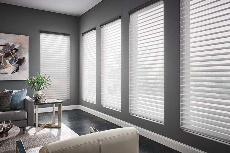 Home Decor 100% Polyester Shangri-La Blinds Triple Shades Venetian Blinds Transparent Roller Blind Fabric