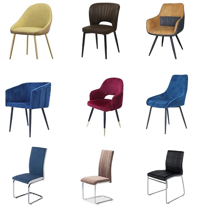 Wholesale Modern Design Home Furniture Velvet Furniture Upholstered Fabric Dining Chair