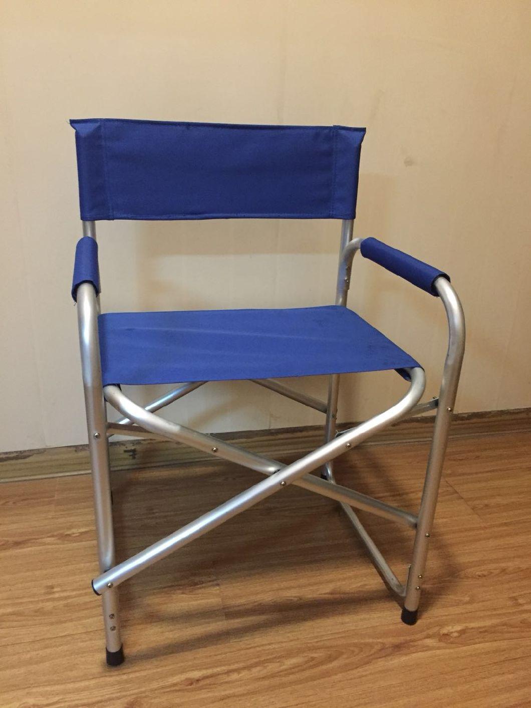 Royal Blue Folding Chair, Director Chair for Beach, Camping Indoor and Outdoor Aluminum Frame