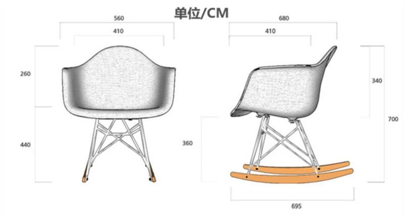 Wholesale PU Cotton Fabric Hot Sale Plastic Dining Chair with Steel Leg Colorful Arm Chairs for Hotel and Coffee Shop