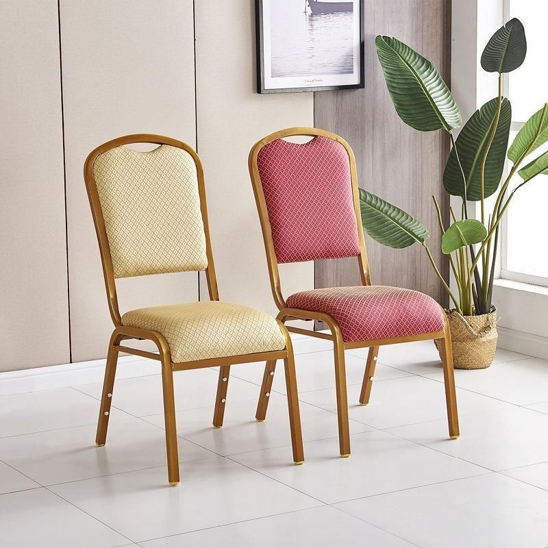 High Quality Ergonomic Armless Dining Fabric Foldable Wedding Church Chair