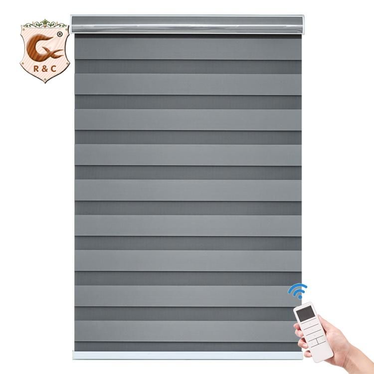 Window Zebra Blinds High Quality Low Price Day and Night Blinds Shades Motor Control Sunscreen