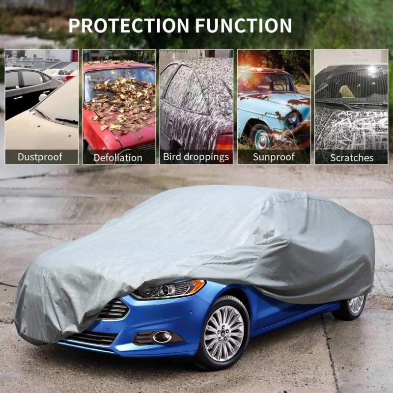 Water Repellent UV-Anti Breathable Light Weight 4 Layer Nonwoven Material Full Car Cover SUV Cover