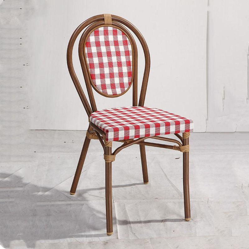 Old Fashion White Fabric Dining Chair