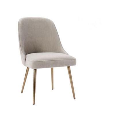 Black Leather Velvet Chair Light Grey Dining Chair Modern Luxury Dubai Stainless Steel Leg Leather/Fabric Leisure Side Chair for Hotel