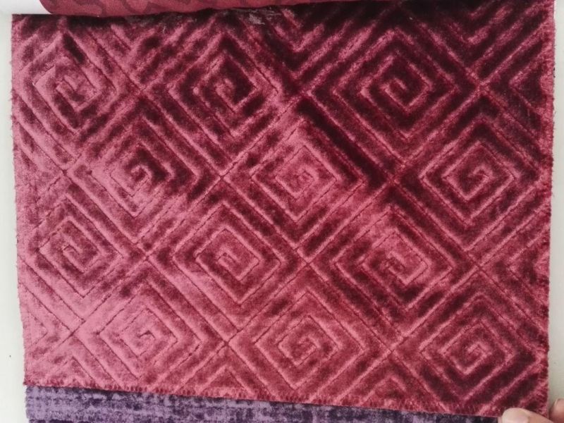 Hotel Textiles Cut Velvet Velours Super Soft Upholstery Cushion Almohada Fabric