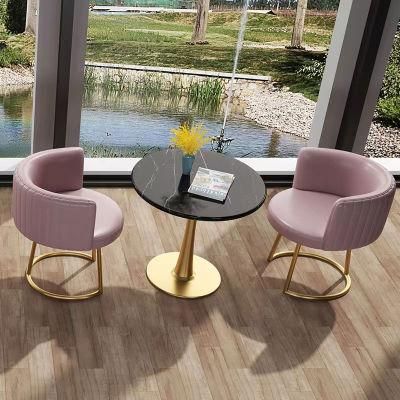 Velvet Colorful Upholstery Dining Chair in Stainless Steel Gold Base for Restaurant Chair