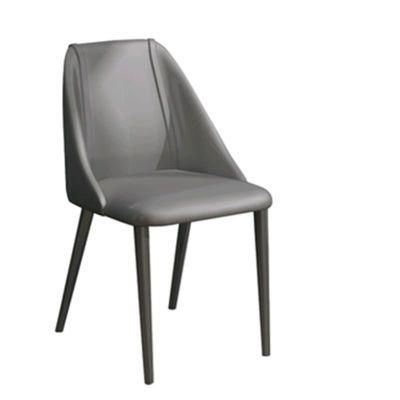 Modern Cheap Simple Design Cafe Leather PU Dining Chair Black for Chair Dining Room Furniture Made in China