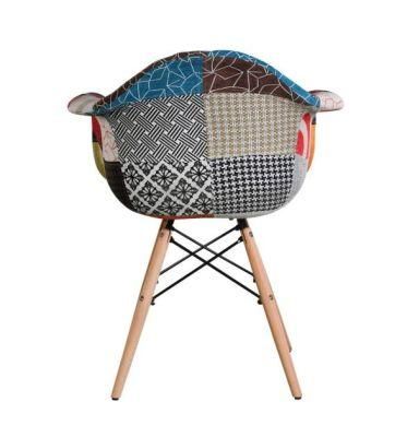 French Design Outdoor Restaurant Bistro Woven PE Rattan Colorful Dining Chair