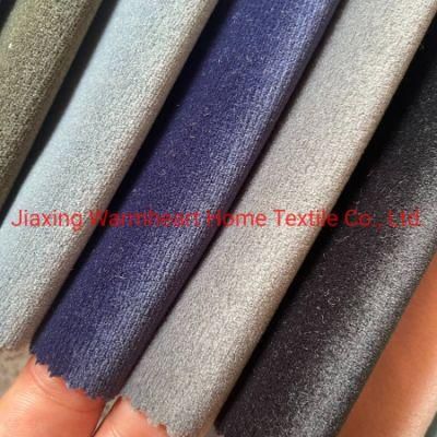 Ready Goods Stock Fabric Polyester Velvet 420GSM Furniture Fabric Upholstery Fabric (WH.)