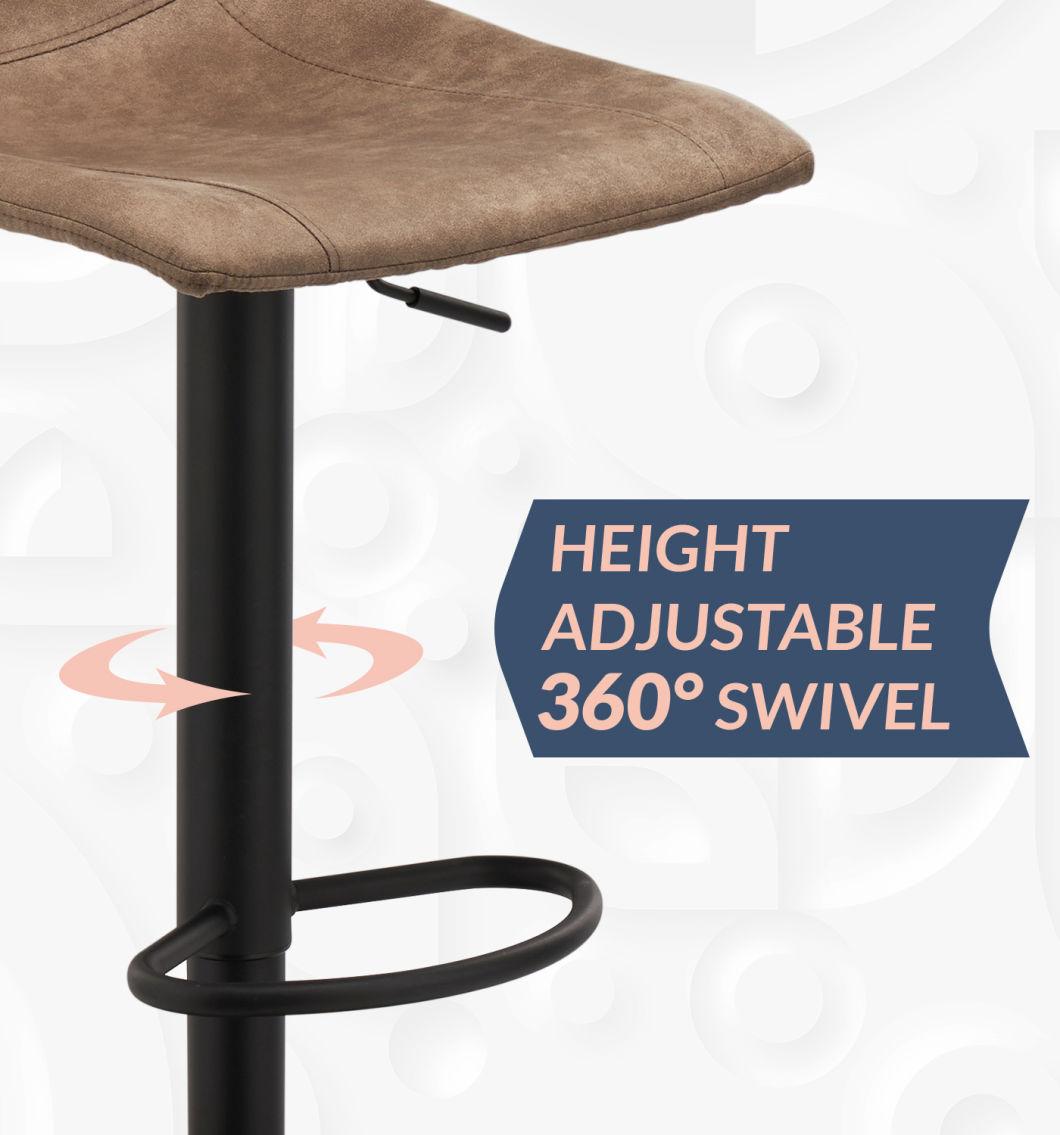 Adjustable Nordic Counter Furniture Back Kitchen Bar Stool Chairs