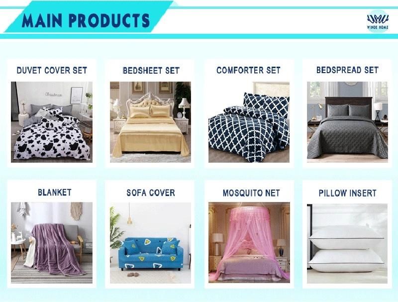 2020new Cool Silky Feeling Fabric Summer Mattress Cover Set with Pillowcase and Rubber Filling