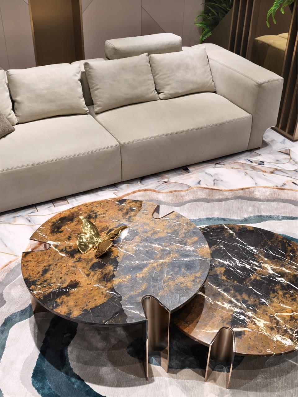 Italian Style Luxury Marble Coffee Table Modern Simple Creative Center Table Living Room Furniture Sectional End Table