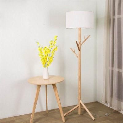 Home Lighting Fabric Lamp Shade Wooden Standing Chinese Floor Lamp (WH-WFL-11)