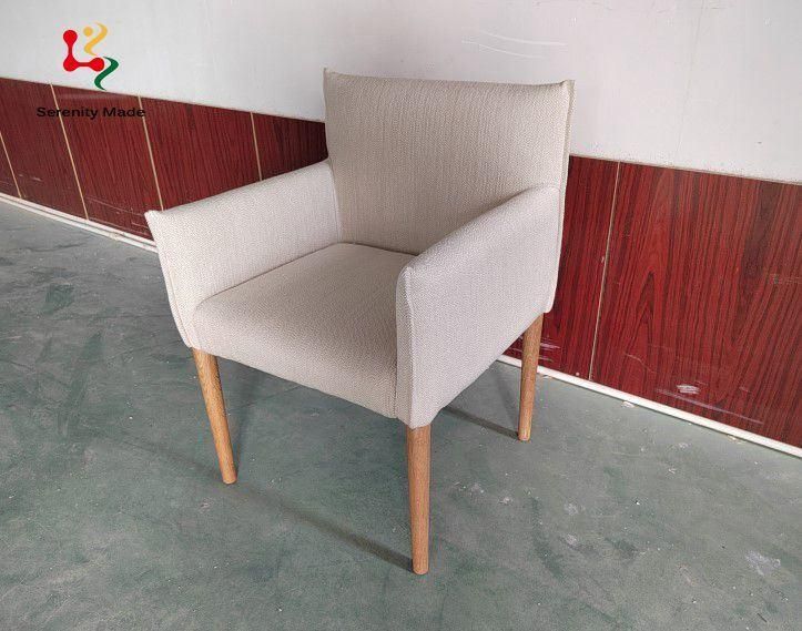 Commerical Hotel Restaurtant Lounge Furniture Meeting Upholstered Wood Frame Fabric Living Room Dining Chair