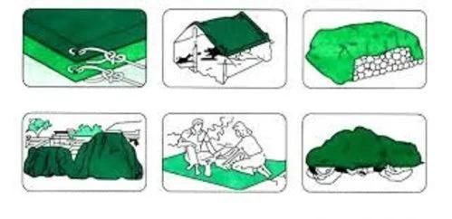 Green Color Cut Size Plastic Tarp Poly Tarp