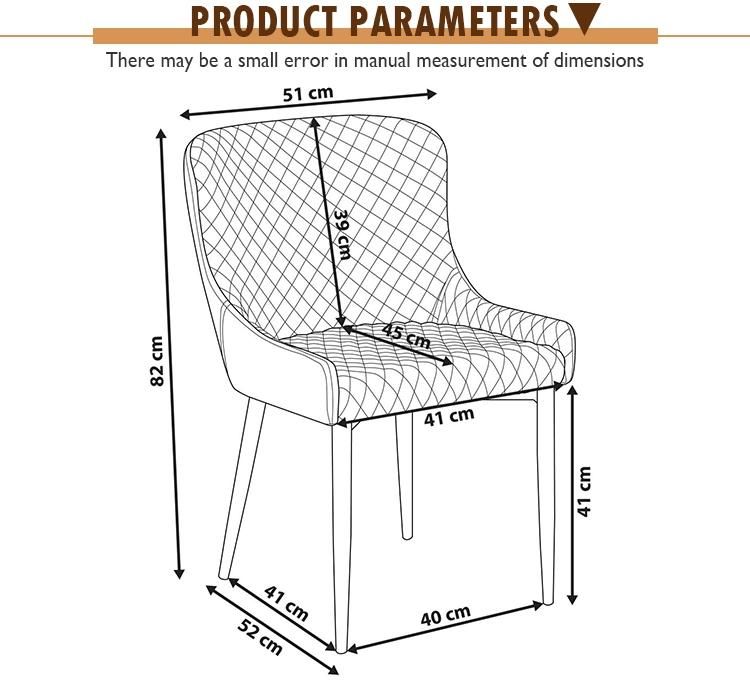 Luxury Upholstered Room Furniture Modern Dining Chair