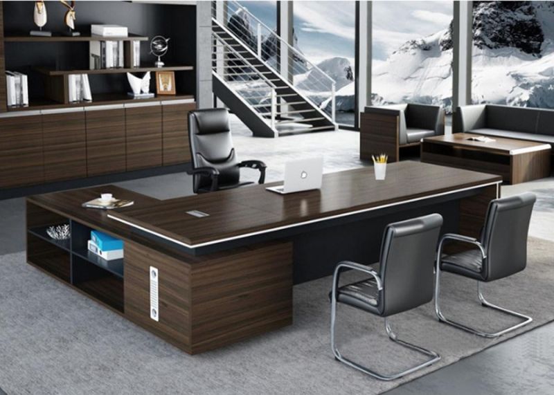 Premium Modern Design L Shape Manager MFC Office Executive Desk