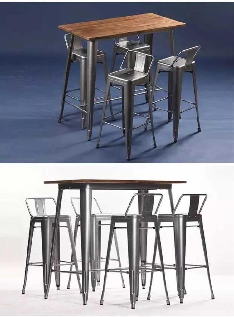 Cadeira De Bar Home Iron Bar Chairs Industrial Low Back Tolix Metal Bar Counter Stool