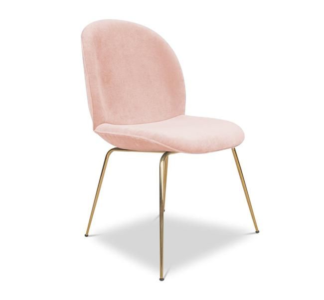 Gubi Beetle Dining Chair in Velvet Fabric