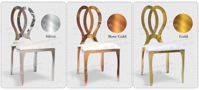 Ycx-Ss50 Modern Gold Stainless Steel Dining Chair for Wedding