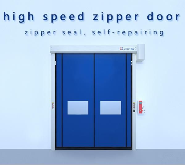 PVC Electric Industrial High Speed Zipper Door with Remote Control