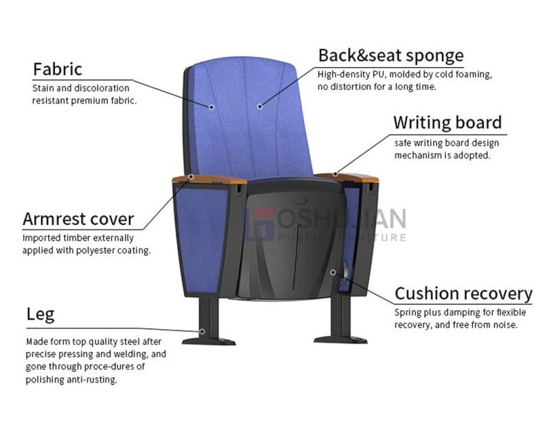 Lecture Furniture Plastic Fabric Theatre Hall Seating College Auditorium Chairs