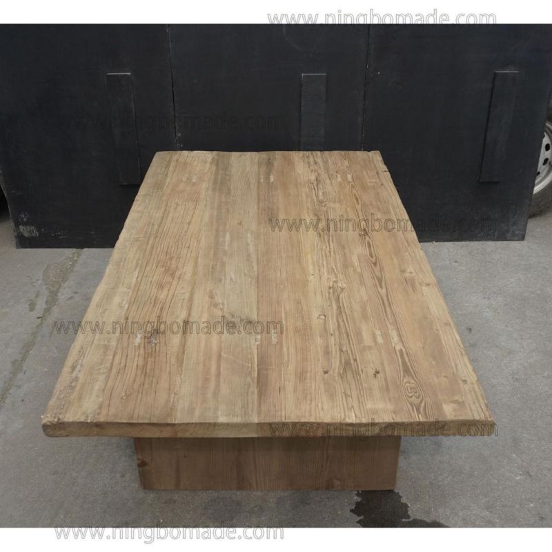 Nordic Retro Vintage Antique Furniture Aged Natural Reclaimed North Pine Chinese Coffee Table