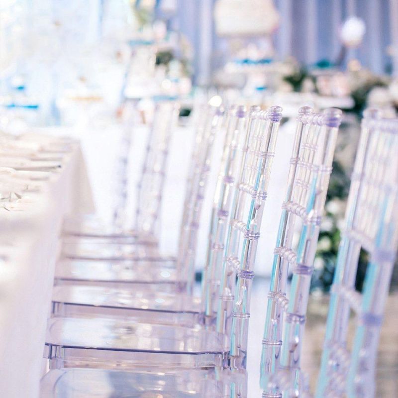 Modern Elegant Furniture Stacking Transparent Acrylic Plastic Clear Wedding Chair