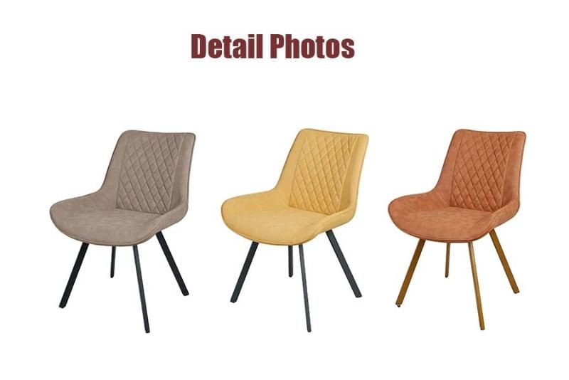 Hot Sell Modern Simple Design Style Wedding Banquet Furniture PU Dining Chair with Steel Coated Tube Leg Dining Chair