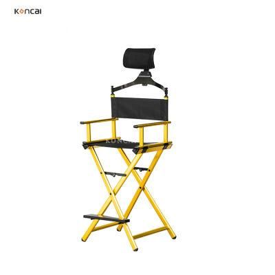 Professional Fashion Foldable Aluminum Makeup Director Chair Portable with Headrest