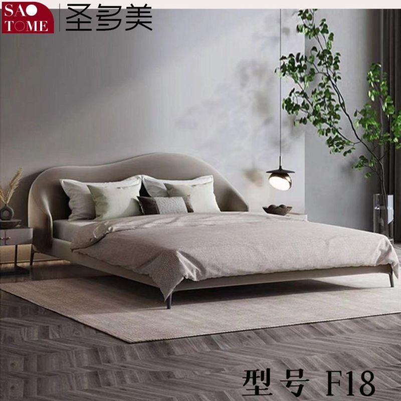 Russia Imported Larch Wood Square Bed Wholesale Modern Bed Furniture