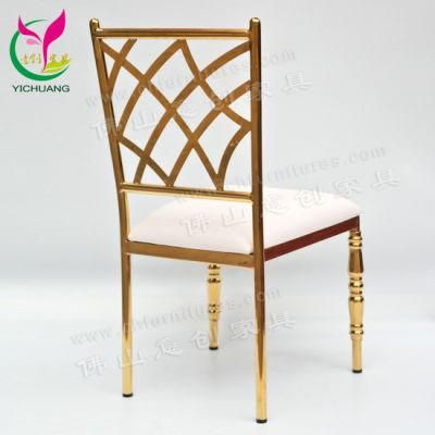 Ycx-Ss50 Modern Gold Stainless Steel Dining Chair for Wedding