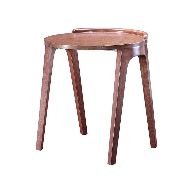 Hot Selling Most Popular New Design Modern Walnut Solid Wood Round Coffee Tea Side Table Home Living Room Furniture From Foshan