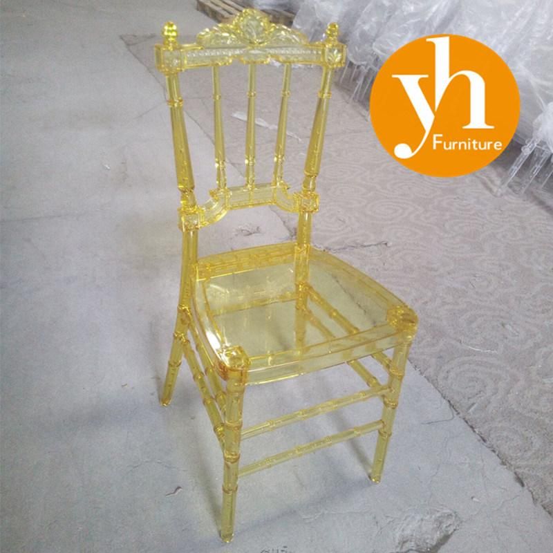 Crystal Clear Banquet Event Resin Chiavari Chair for Weddings Dining Room