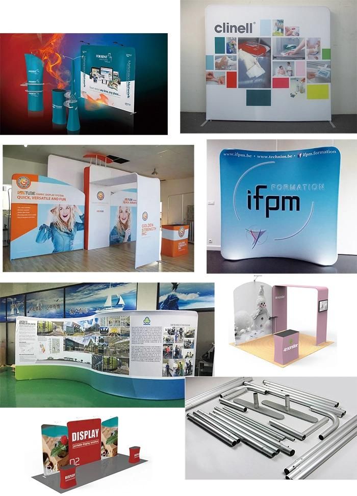 Aluminum Easy Tube Event Display Pop up Stand Sales Tradeshow Booth, Exhibition EZ Tube Tension Fabric Booth