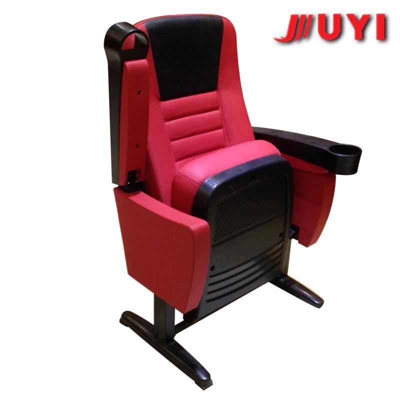 Wholesale Factory Price Cinema Chair Leather Outer Cover High Rebound Sponge PP Armrest Wood and Leather Folding Chairs Jy-617