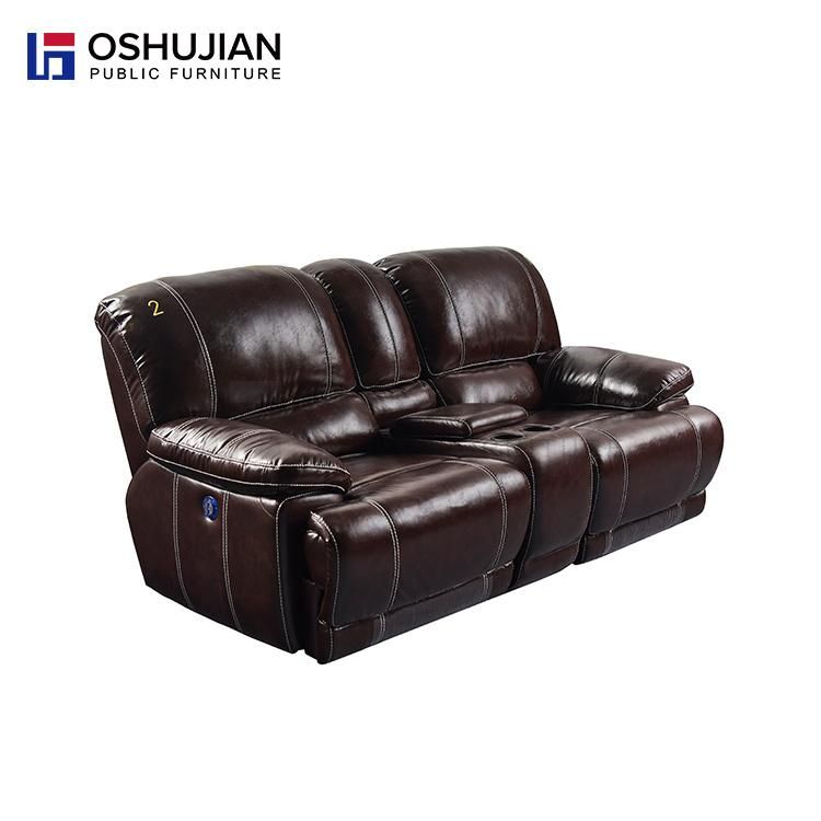 Super Soft Top Grain Leather Seat Sofa Set Cinema Chair for Media Room