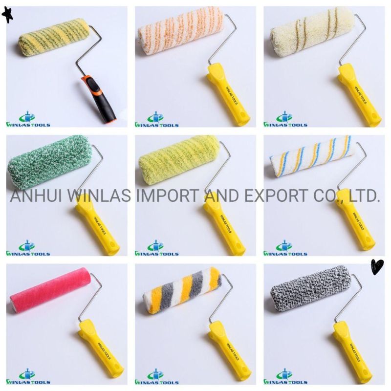 acrylic Yellow Black Line Roller Paint Brush