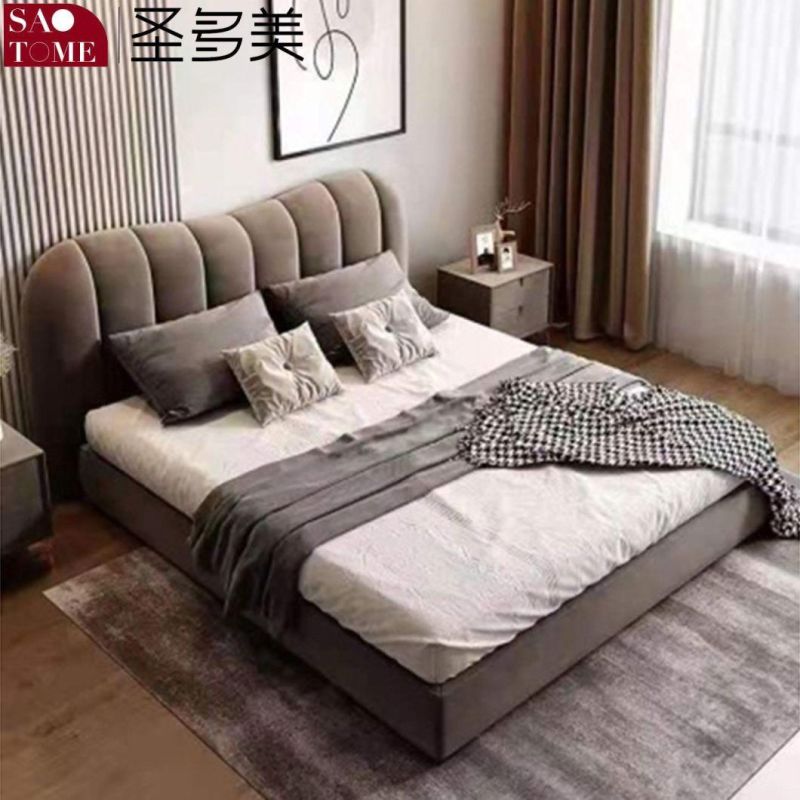 Russia Imported Larch Wood Square Bed Wholesale Modern Bed Furniture