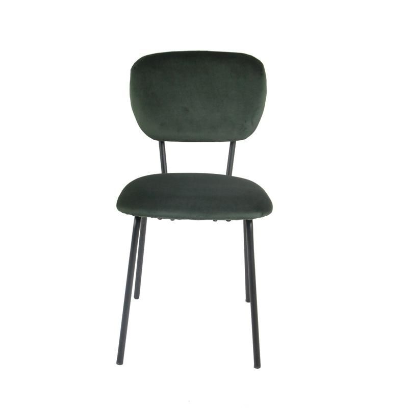 Cheap Price Home Furniture Metal Legs Modern Comfortable Velvet Fabric Dining Room Chair