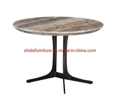 Round Shape Artificial Modern Marble Top Home Sofa Side Table