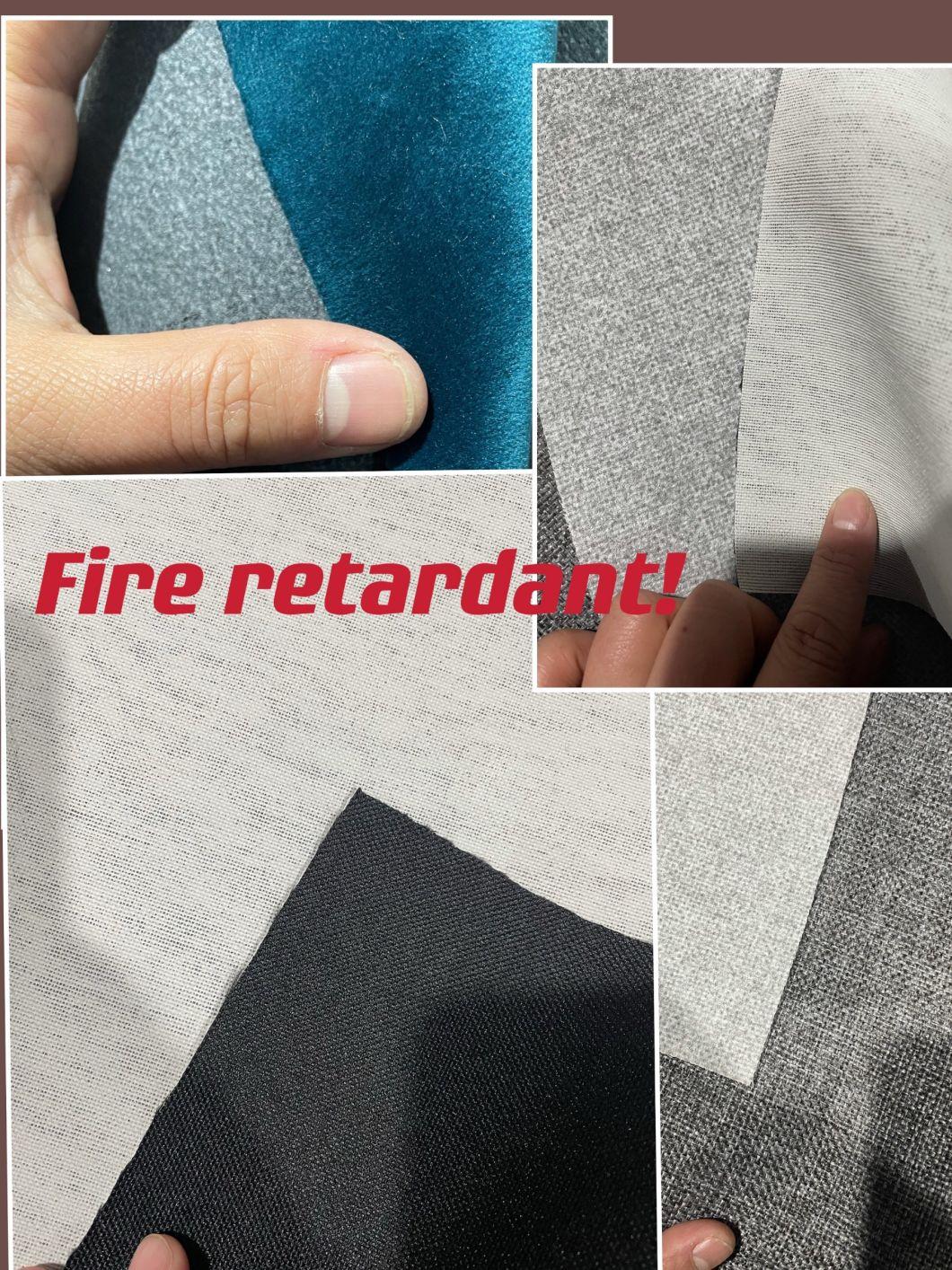 China Home Textile Polyester Spot Fake Linen Velboa Fabric Water Repellent Functional Furniture Material Upholstery Cloth Decorative Fabric (JX011)