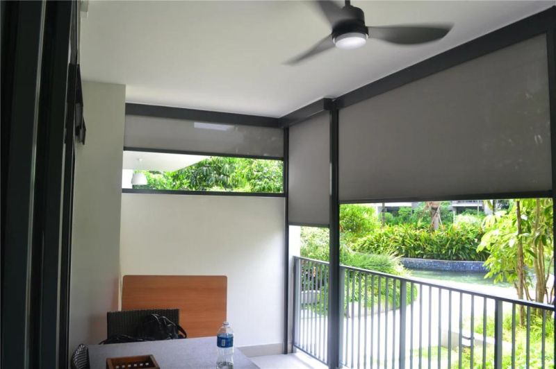 Outdoor Roller Blinds Customized Windproof Ziptrack System