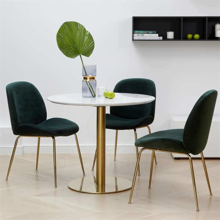 Okay High Quality Home Restaurant Furniture New Design Coffee Hotel Leisure Upholstered Velvet Fabric Dining Room Chair