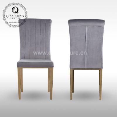 Modern Designs Fabric Dining Chairs with Stainless Steel Legs