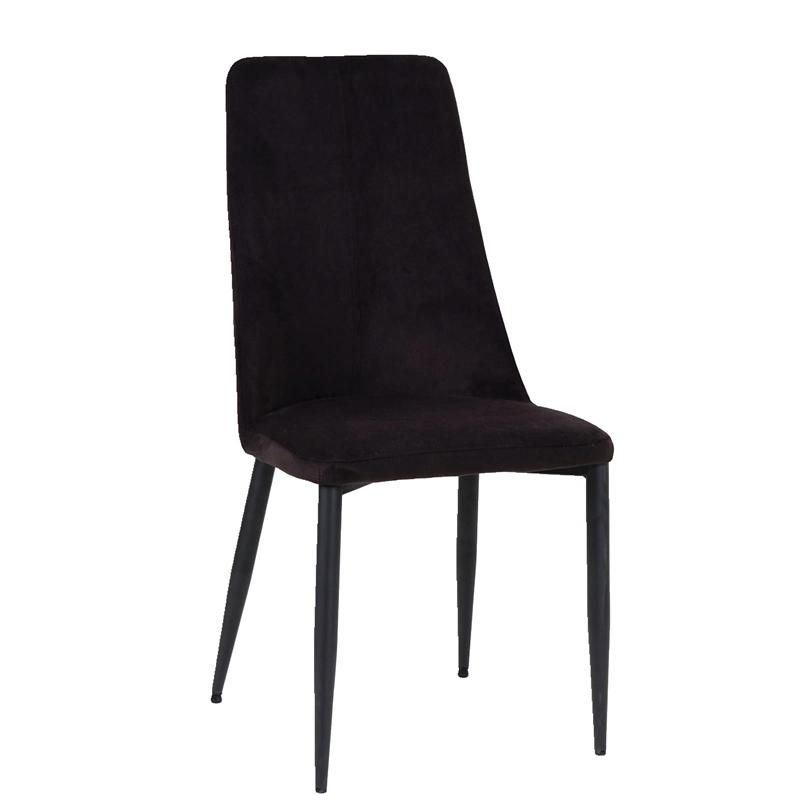 Cheap Metal Legs Upholstered Luxury Nordic Modern Elegant Fabric Dining Chair