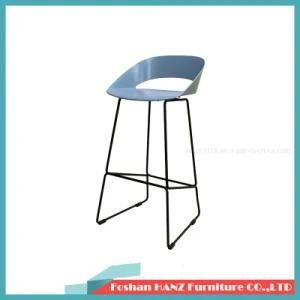 Factory Direct Color Upper Seat Black Iron Foot Bar Chair