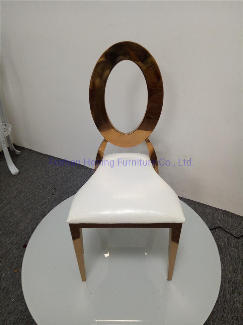 Hotel Leisure Chair Lounge Modern Special Design Metal Back Hotel Chair Wholesale Dining Living Room Banquet Chair Stacking Gold Small Chair for Wedding