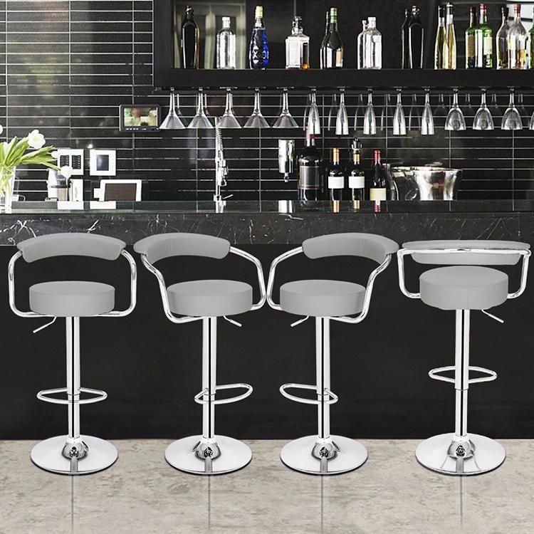 Best Selling Modern Cheap Comfortable PU Leather Swivel Adjustable Bar Stool